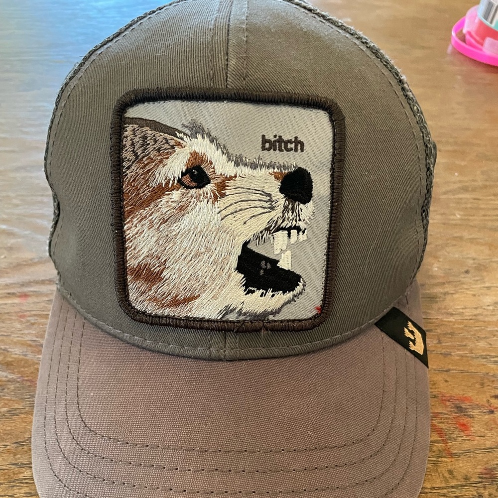 Goorin Bros Animal Farm
Trucker Baseball Snapback
Hat Cap Dog Wolf Grey
